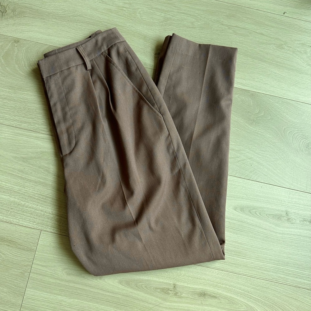 Brown tapered trousers